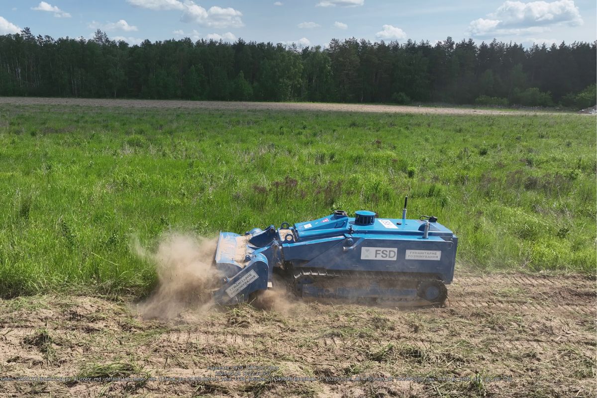 FSD deminers taking a practical demining exam before being deployed to the minefield.